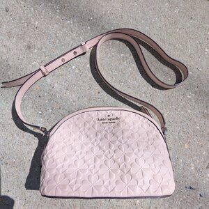 Kate Spade Hollie Clover Light Pink Small Leather Crossbody Purse